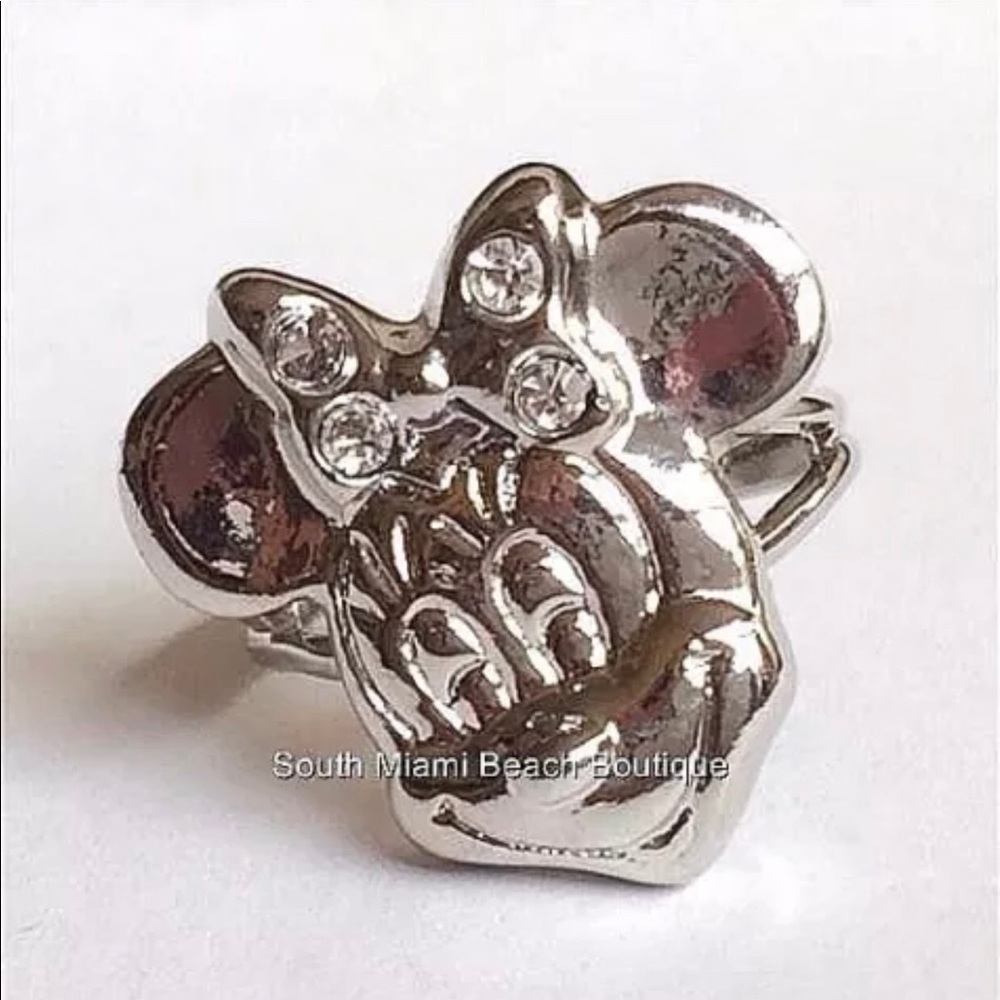 Disney Silver Minnie Mouse Sparkle Ring